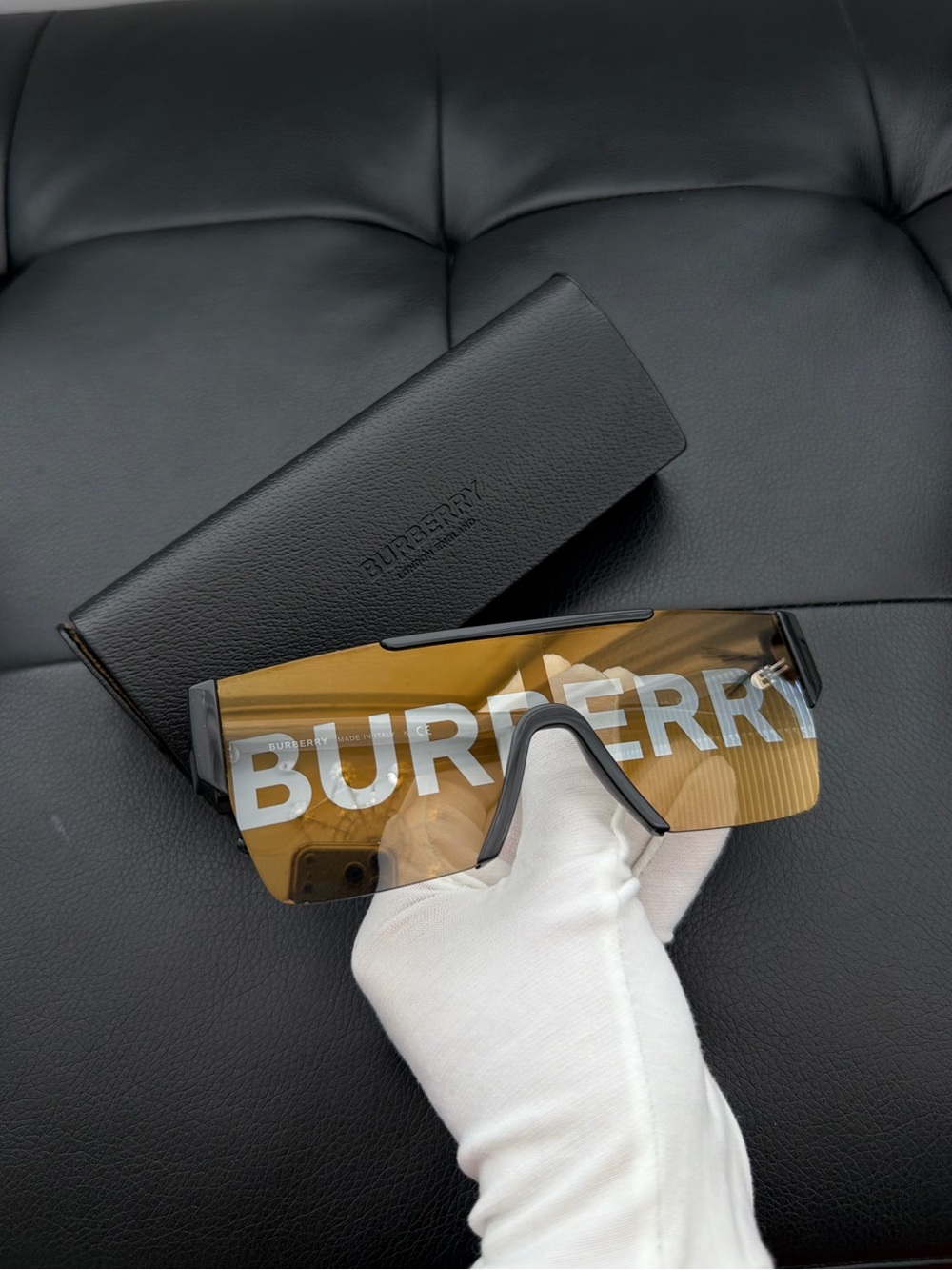 Burberry shield logo sunglasses